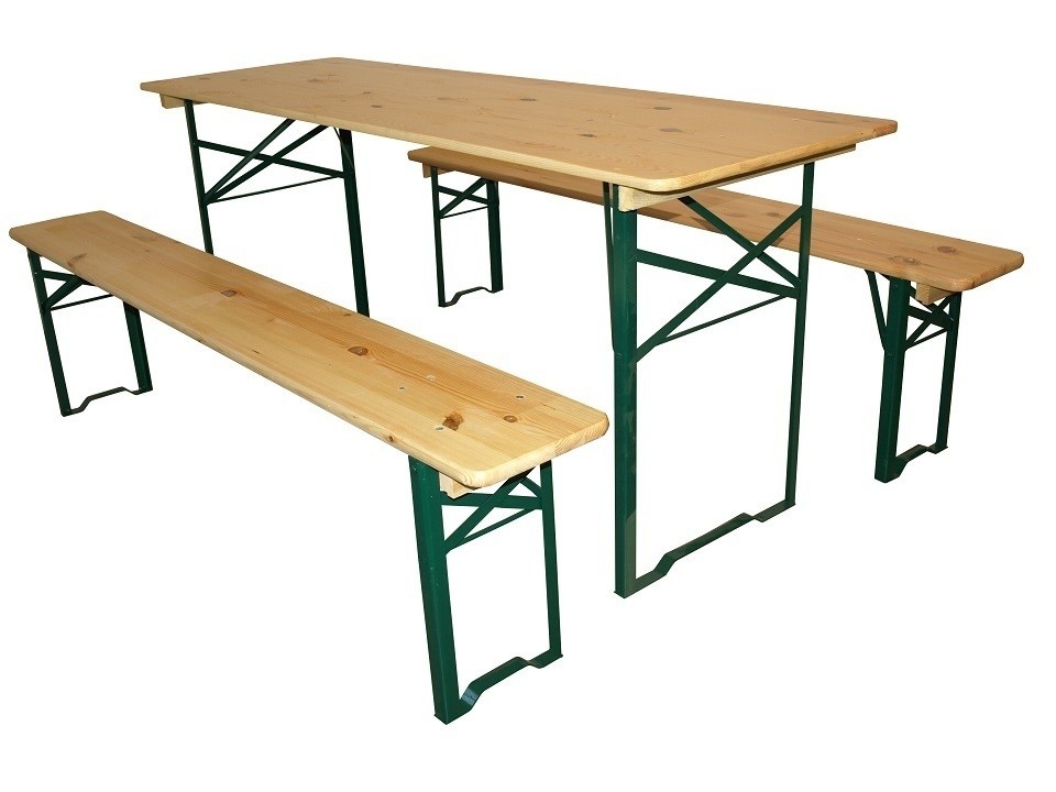 Ławki i stoły składane - zestaw biesiadny
